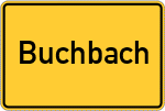 Place name sign Buchbach, Oberbayern