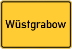 Place name sign Wüstgrabow