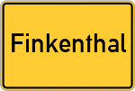 Place name sign Finkenthal