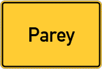 Place name sign Parey