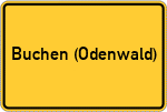 Place name sign Buchen (Odenwald)