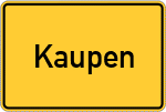 Place name sign Kaupen