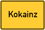 Place name sign Kokainz