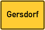 Place name sign Gersdorf