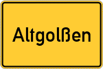 Place name sign Altgolßen