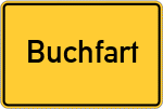 Place name sign Buchfart