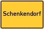 Place name sign Schenkendorf