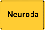 Place name sign Neuroda