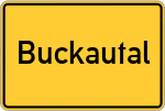 Place name sign Buckautal