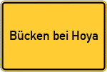Place name sign Bücken bei Hoya