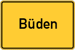 Place name sign Büden