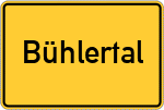 Place name sign Bühlertal