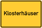 Place name sign Klosterhäuser
