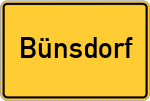 Place name sign Bünsdorf