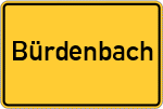 Place name sign Bürdenbach