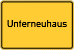 Place name sign Unterneuhaus