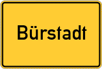 Place name sign Bürstadt