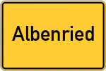 Place name sign Albenried
