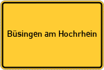 Place name sign Büsingen am Hochrhein