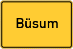 Place name sign Büsum