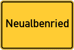 Place name sign Neualbenried