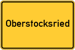 Place name sign Oberstocksried