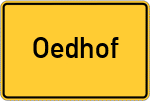 Place name sign Oedhof