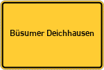 Place name sign Büsumer Deichhausen