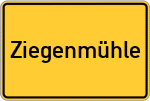 Place name sign Ziegenmühle