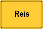 Place name sign Reis