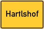 Place name sign Hartlshof