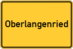 Place name sign Oberlangenried