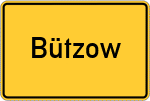 Place name sign Bützow