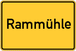 Place name sign Rammühle