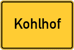 Place name sign Kohlhof