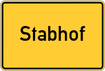 Place name sign Stabhof