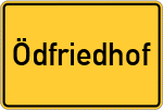 Place name sign Ödfriedhof