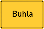 Place name sign Buhla