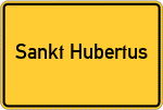 Place name sign Sankt Hubertus
