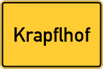 Place name sign Krapflhof