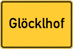 Place name sign Glöcklhof