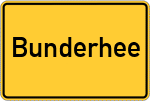 Place name sign Bunderhee