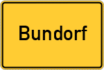 Place name sign Bundorf