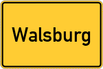 Place name sign Walsburg