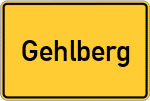 Place name sign Gehlberg
