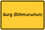 Place name sign Burg (Dithmarschen)