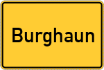 Place name sign Burghaun