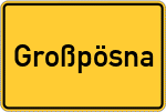 Place name sign Großpösna