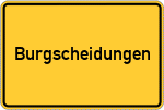 Place name sign Burgscheidungen