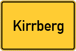 Place name sign Kirrberg